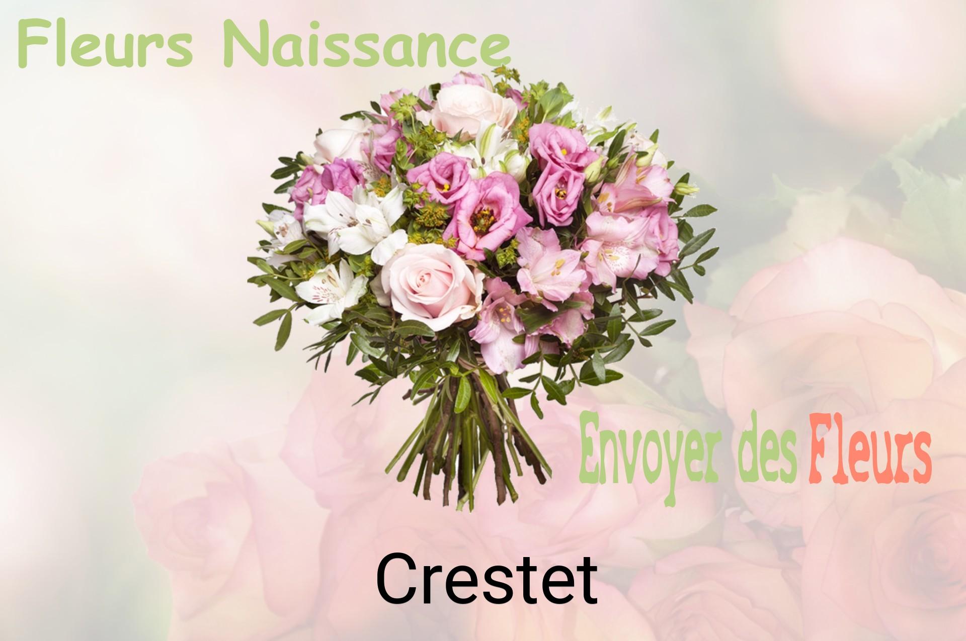 Bouquet de fleurs de naissance livré à Crestet